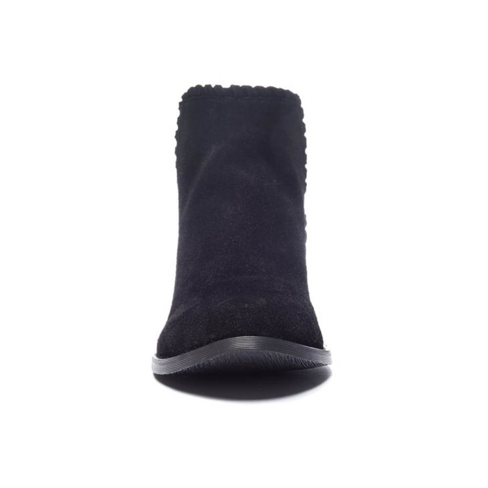 Black Suede Ankle Booties - Picture 7 of 8
